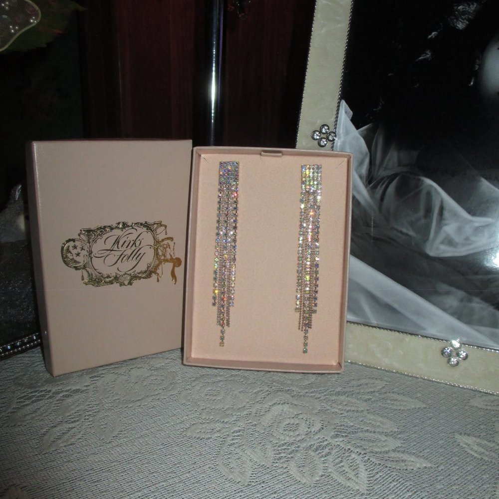 Kiks Folly Aurora Borealis Dangle Earrings